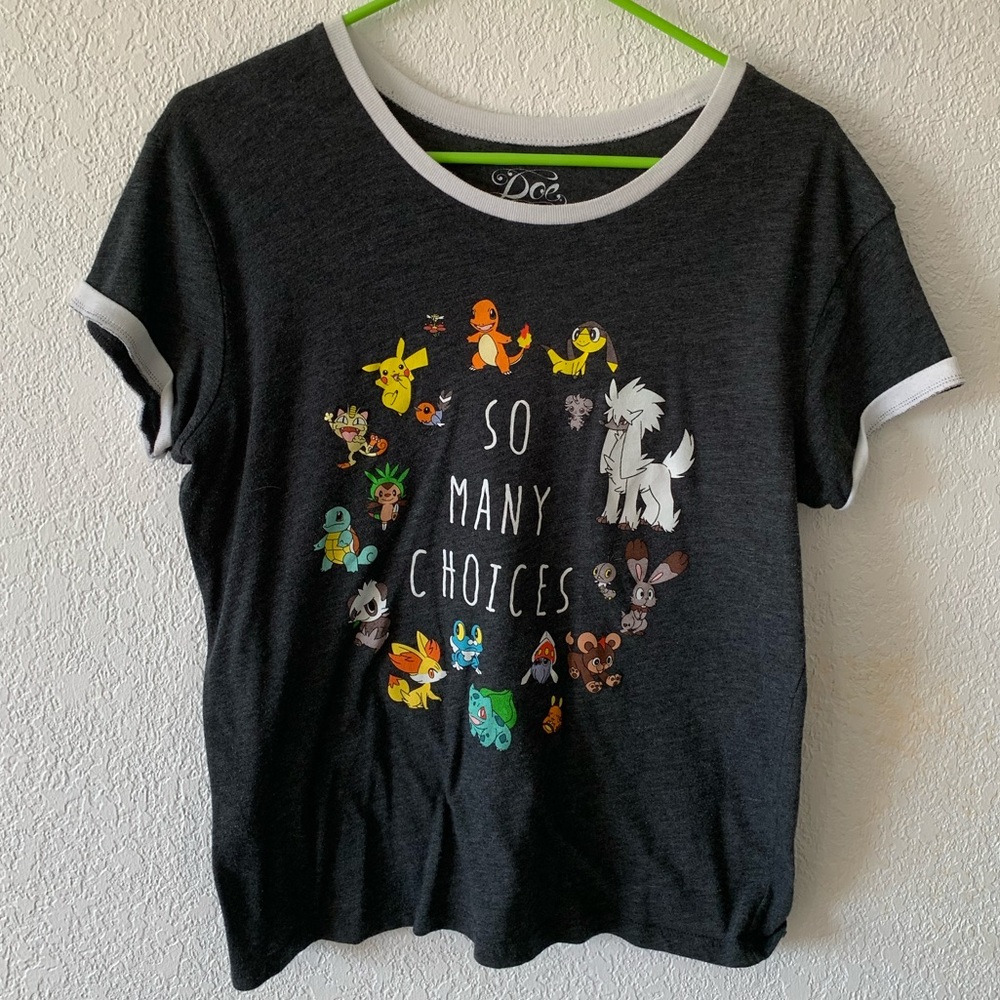 Pokèmon “so many choices” graphic tee